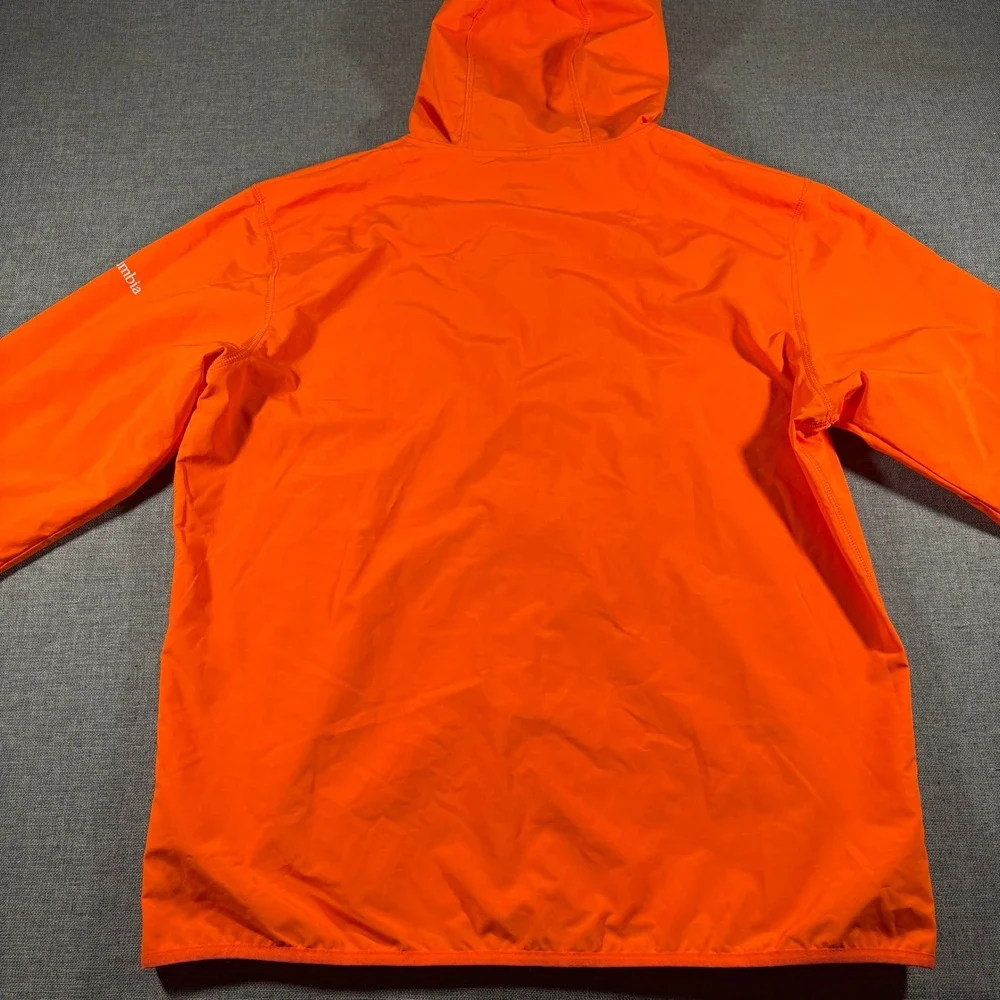 Columbia Clemson Tigers Windbreaker Jacket Mens Large Orange Hooded Full Zip